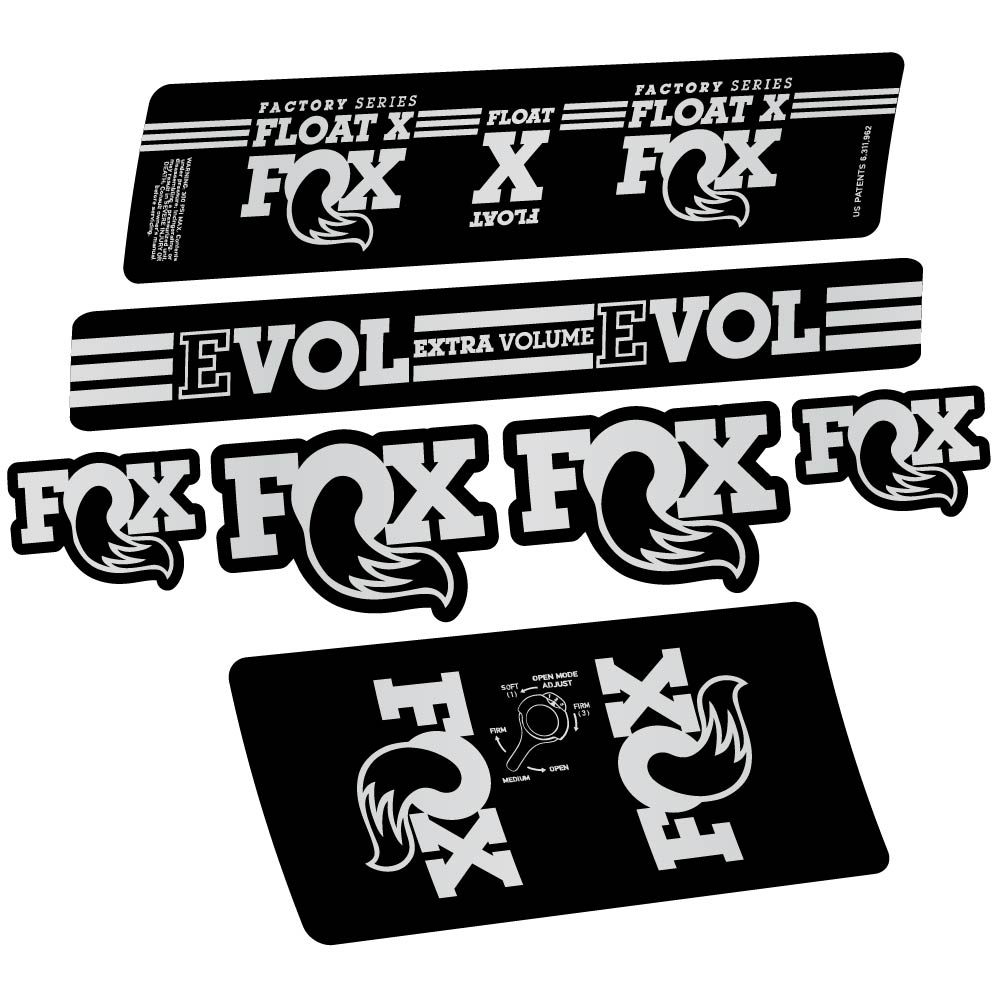Autocollant Fox Float X Factory 2016, Shock Absorber, Autocollant Vélo vinyle