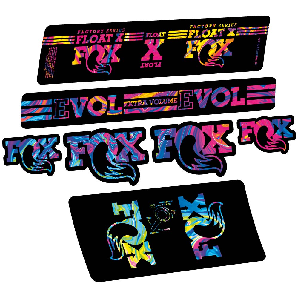 Autocollant Fox Float X Factory 2016, Shock Absorber, Autocollant Vélo vinyle