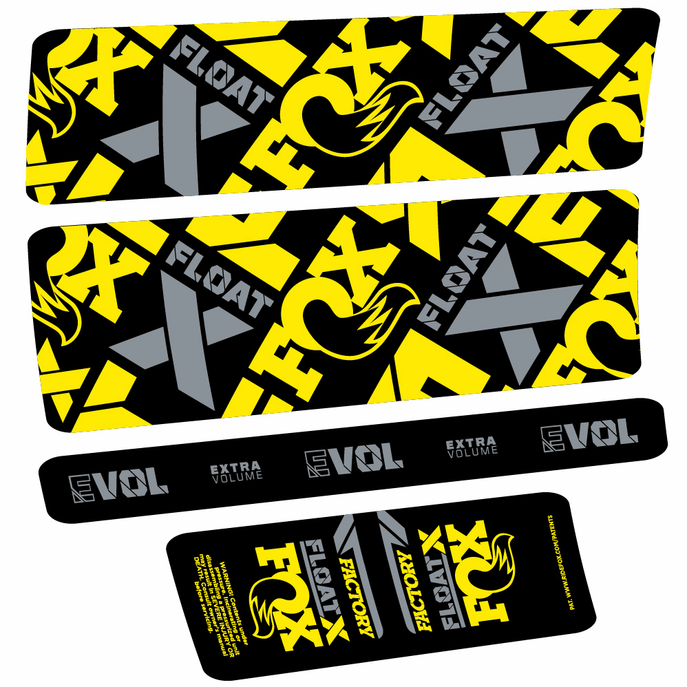 Autocollant Fox Float X Factory, Shock Absorber, Autocollant vélo vinyle