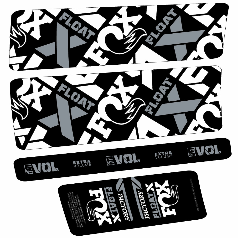 Autocollant Fox Float X Factory, Shock Absorber, Autocollant vélo vinyle
