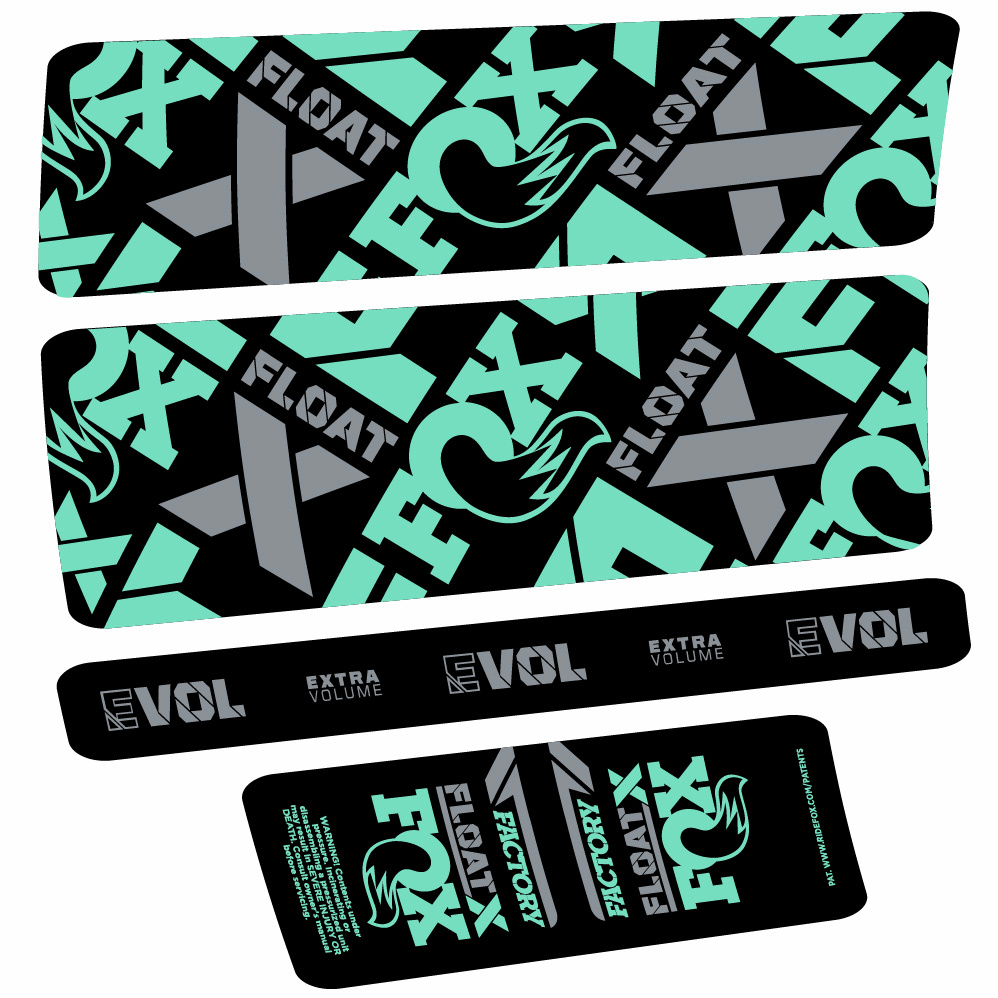 Autocollant Fox Float X Factory, Shock Absorber, Autocollant vélo vinyle