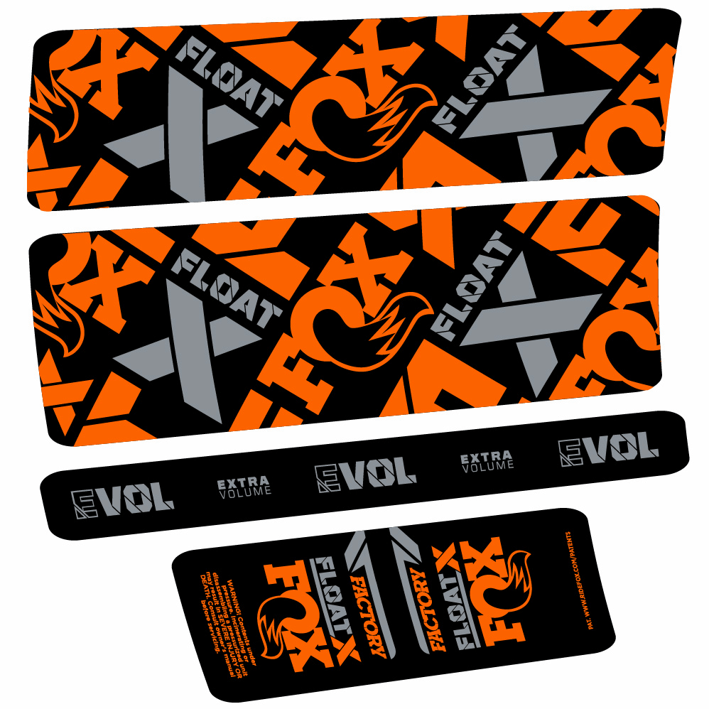 Autocollant Fox Float X Factory, Shock Absorber, Autocollant vélo vinyle