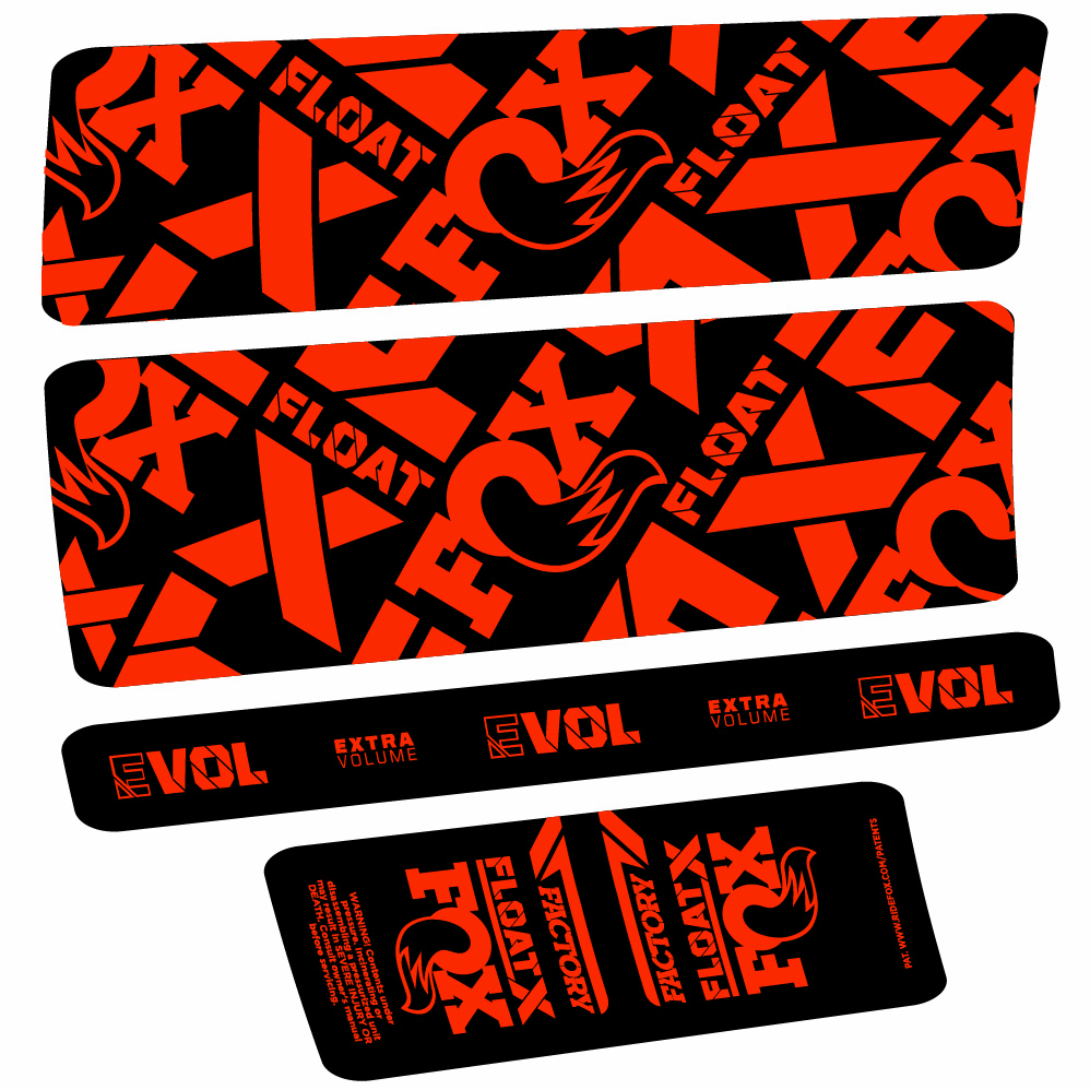 Autocollant Fox Float X Factory, Shock Absorber, Autocollant vélo vinyle