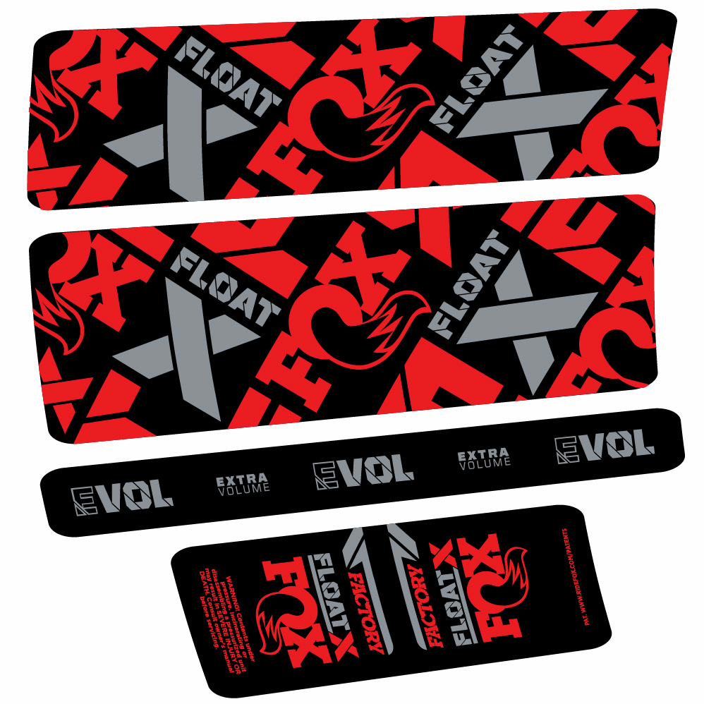 Autocollant Fox Float X Factory, Shock Absorber, Autocollant vélo vinyle