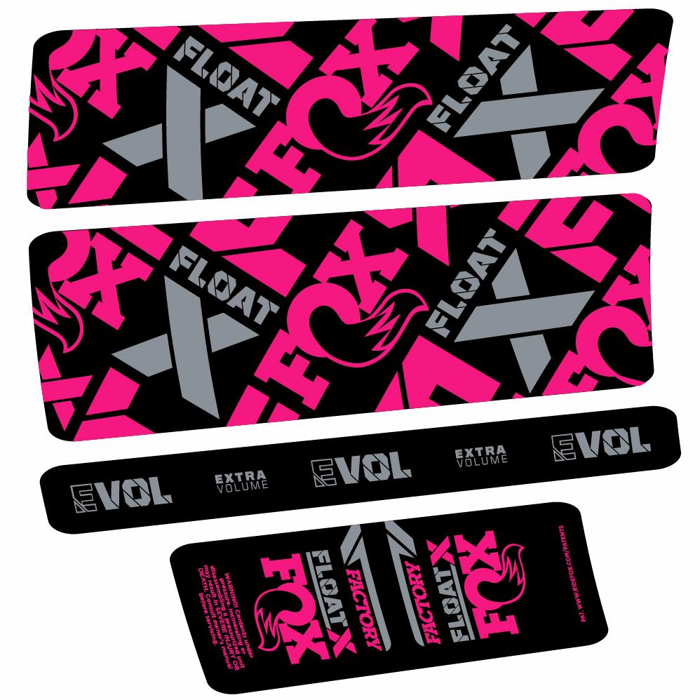 Autocollant Fox Float X Factory, Shock Absorber, Autocollant vélo vinyle