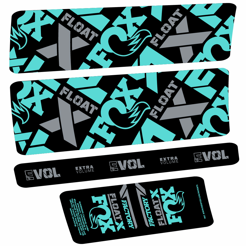 Autocollant Fox Float X Factory, Shock Absorber, Autocollant vélo vinyle