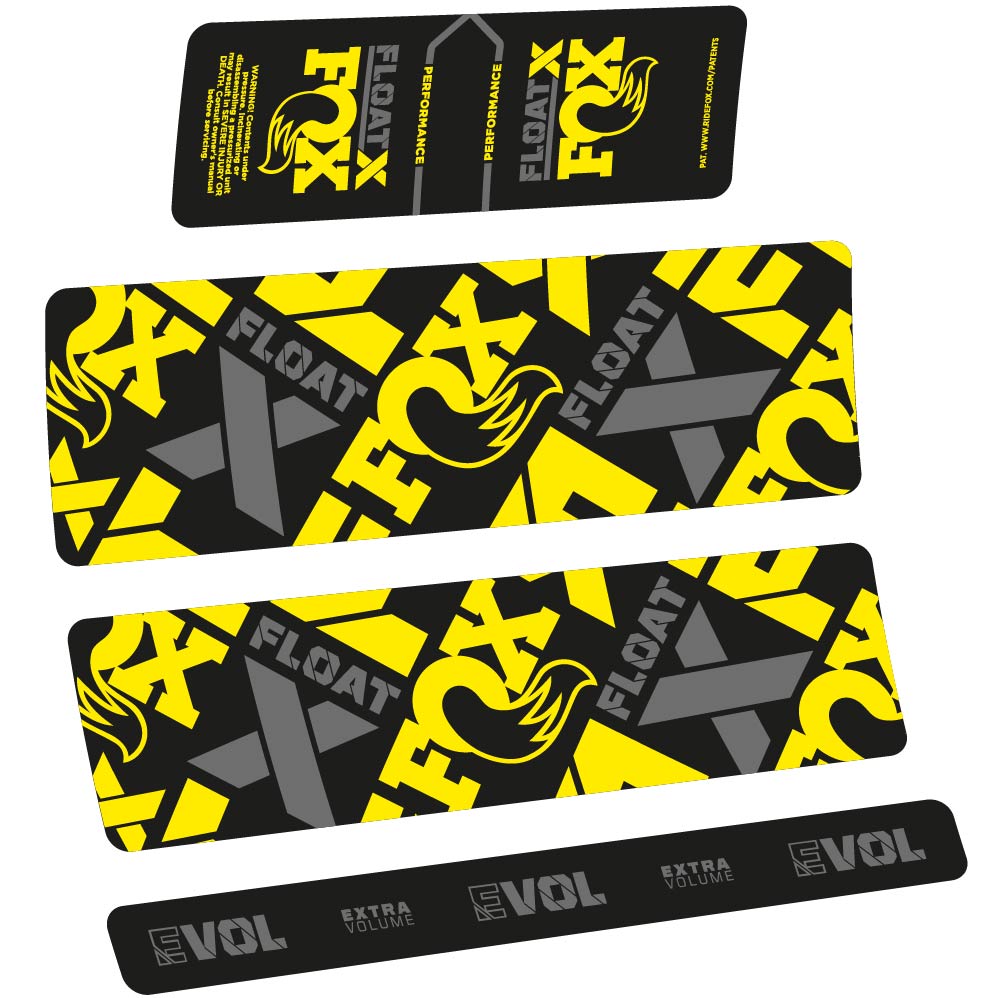 Autocollant Fox Float X Performance 2022, Shock Absorber, Autocollant Vélo vinyle