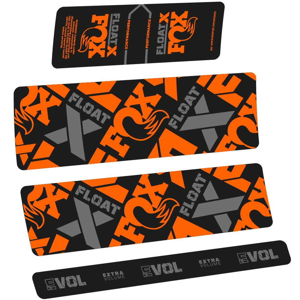 Autocollant Fox Float X Performance 2022, Shock Absorber, Autocollant Vélo vinyle