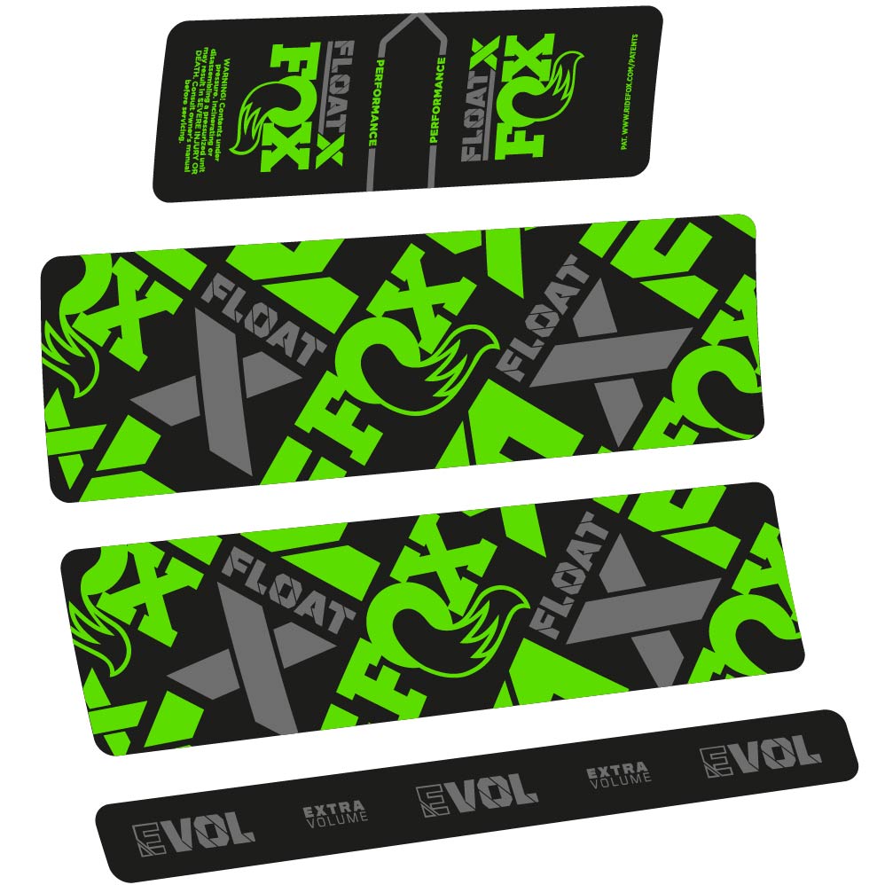 Autocollant Fox Float X Performance 2022, Shock Absorber, Autocollant Vélo vinyle