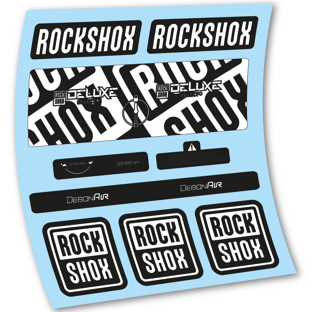 Autocollant Rock Shox Deluxe Select+, Amortisseur, vinyle autocollant