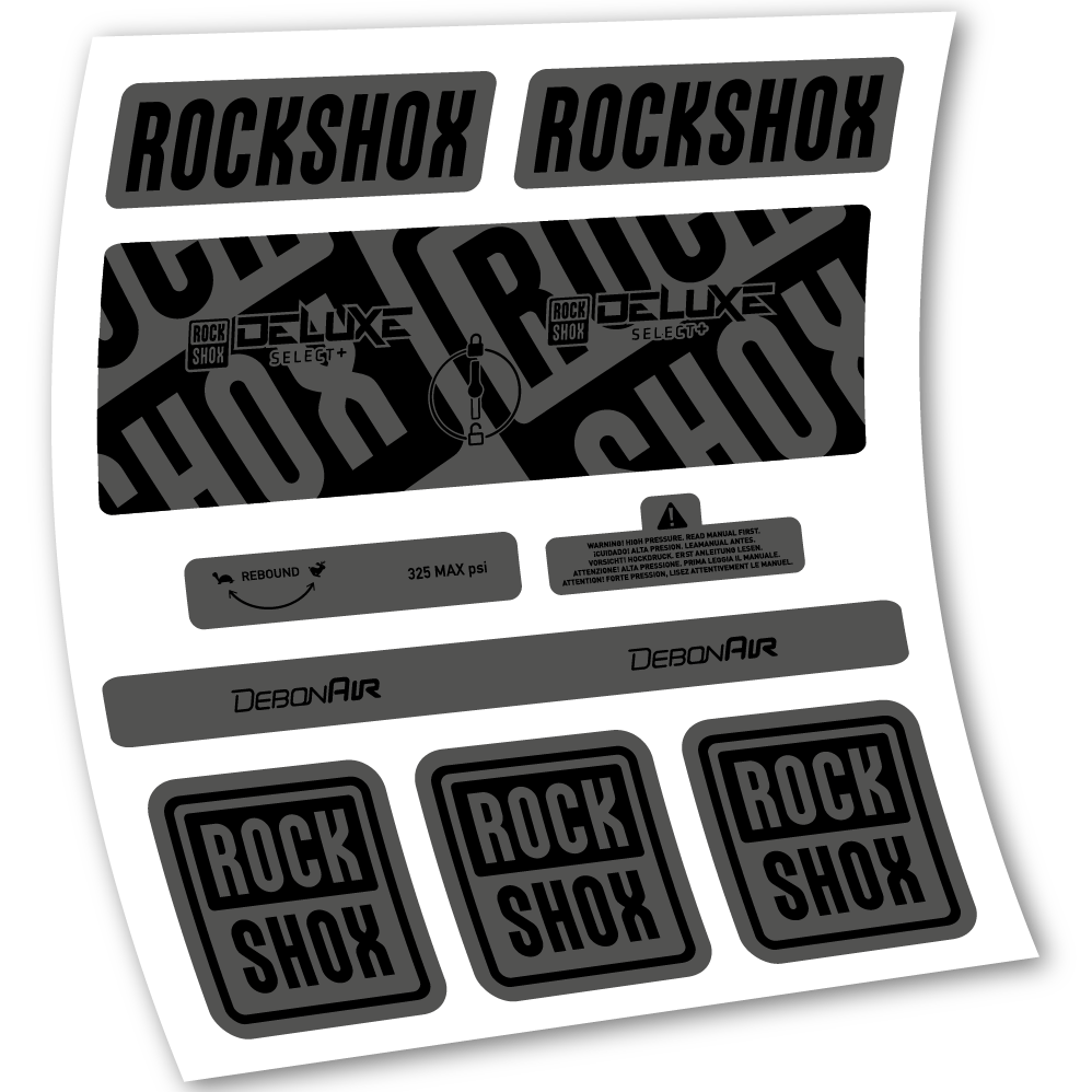 Autocollant Rock Shox Deluxe Select+, Amortisseur, vinyle autocollant