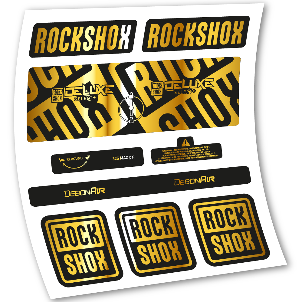 Autocollant Rock Shox Deluxe Select+, Amortisseur, vinyle autocollant