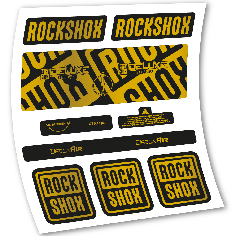 Autocollant Rock Shox Deluxe Select+, Amortisseur, vinyle autocollant