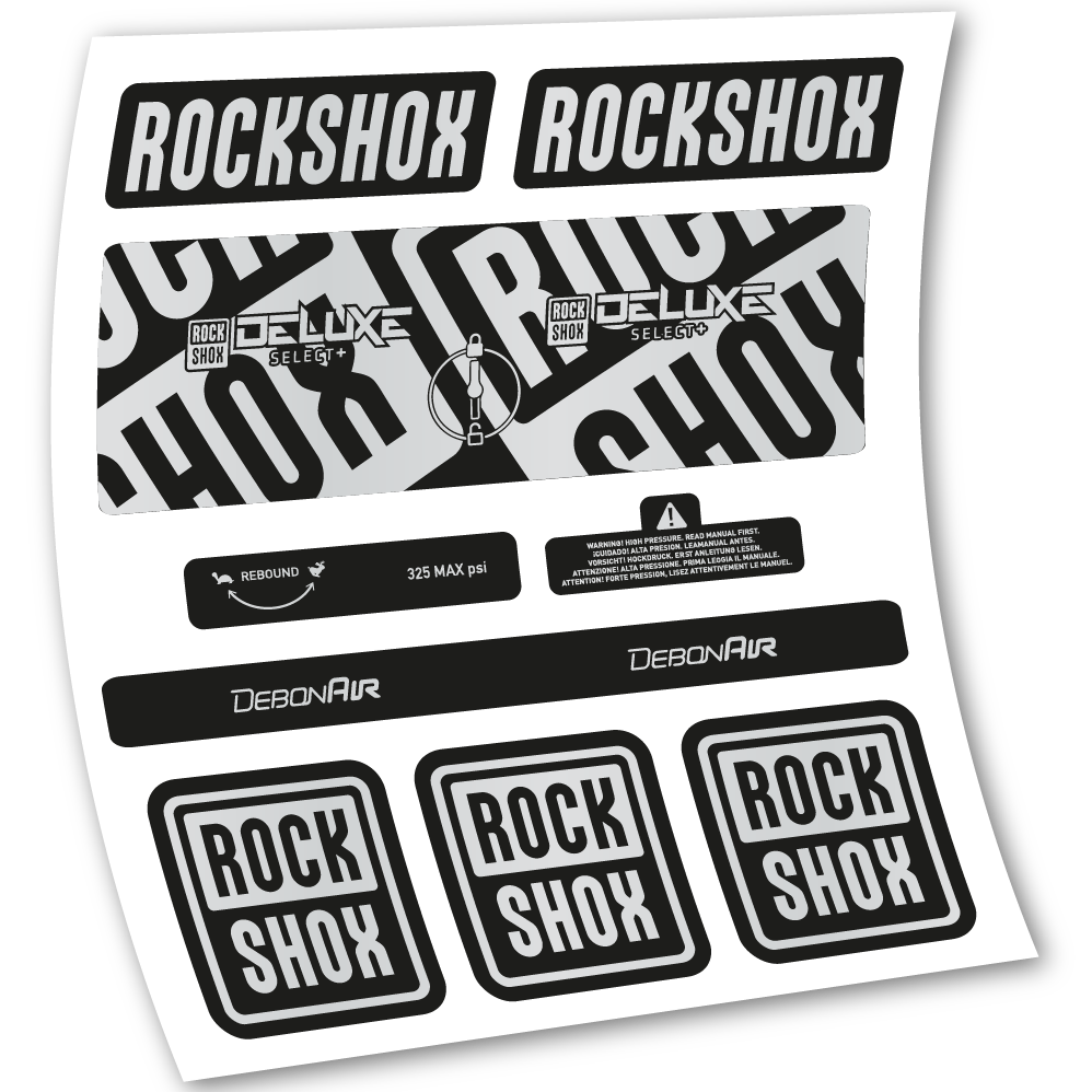 Autocollant Rock Shox Deluxe Select+, Amortisseur, vinyle autocollant