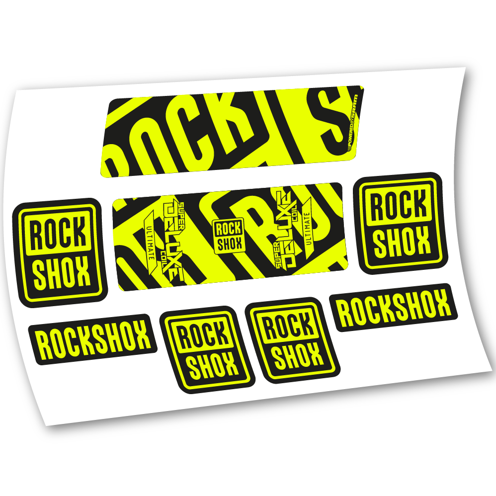 Autocollant Rock Shox Super Deluxe Ultimate Coil 2020, Amortisseur, vinyle autocollant