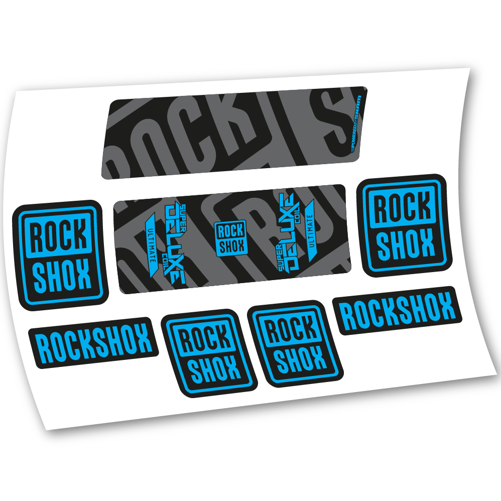 Autocollant Rock Shox Super Deluxe Ultimate Coil 2020, Amortisseur, vinyle autocollant