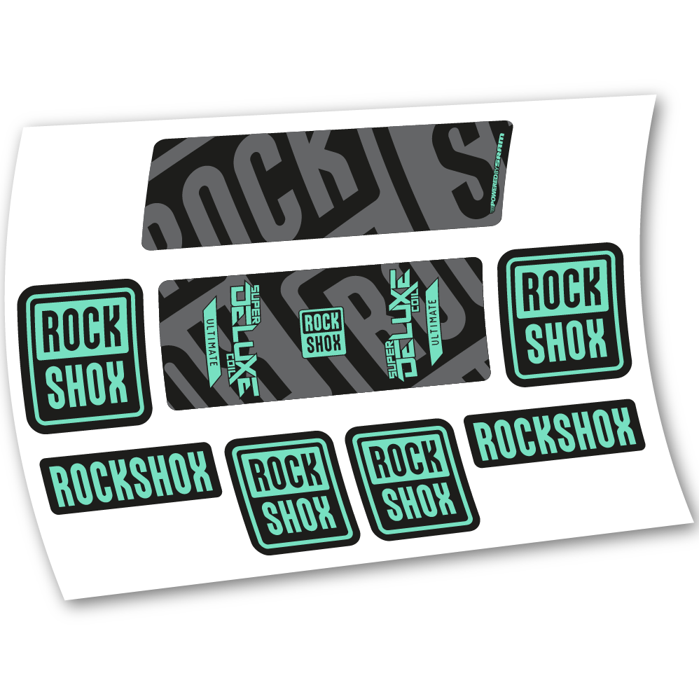Autocollant Rock Shox Super Deluxe Ultimate Coil 2020, Amortisseur, vinyle autocollant