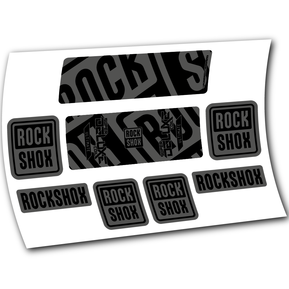 Autocollant Rock Shox Super Deluxe Ultimate Coil 2020, Amortisseur, vinyle autocollant