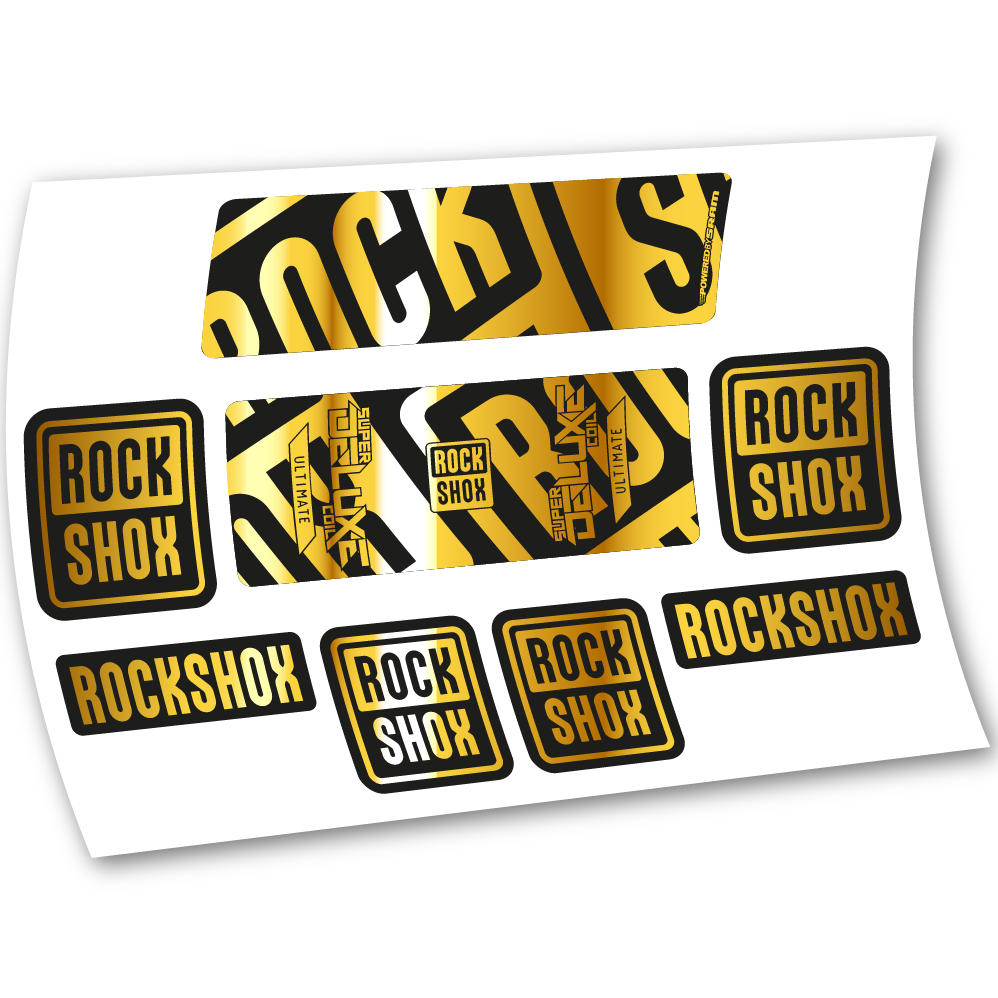 Autocollant Rock Shox Super Deluxe Ultimate Coil 2020, Amortisseur, vinyle autocollant