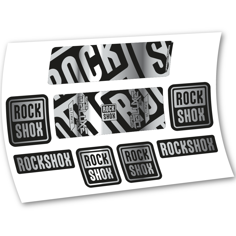 Autocollant Rock Shox Super Deluxe Ultimate Coil 2020, Amortisseur, vinyle autocollant