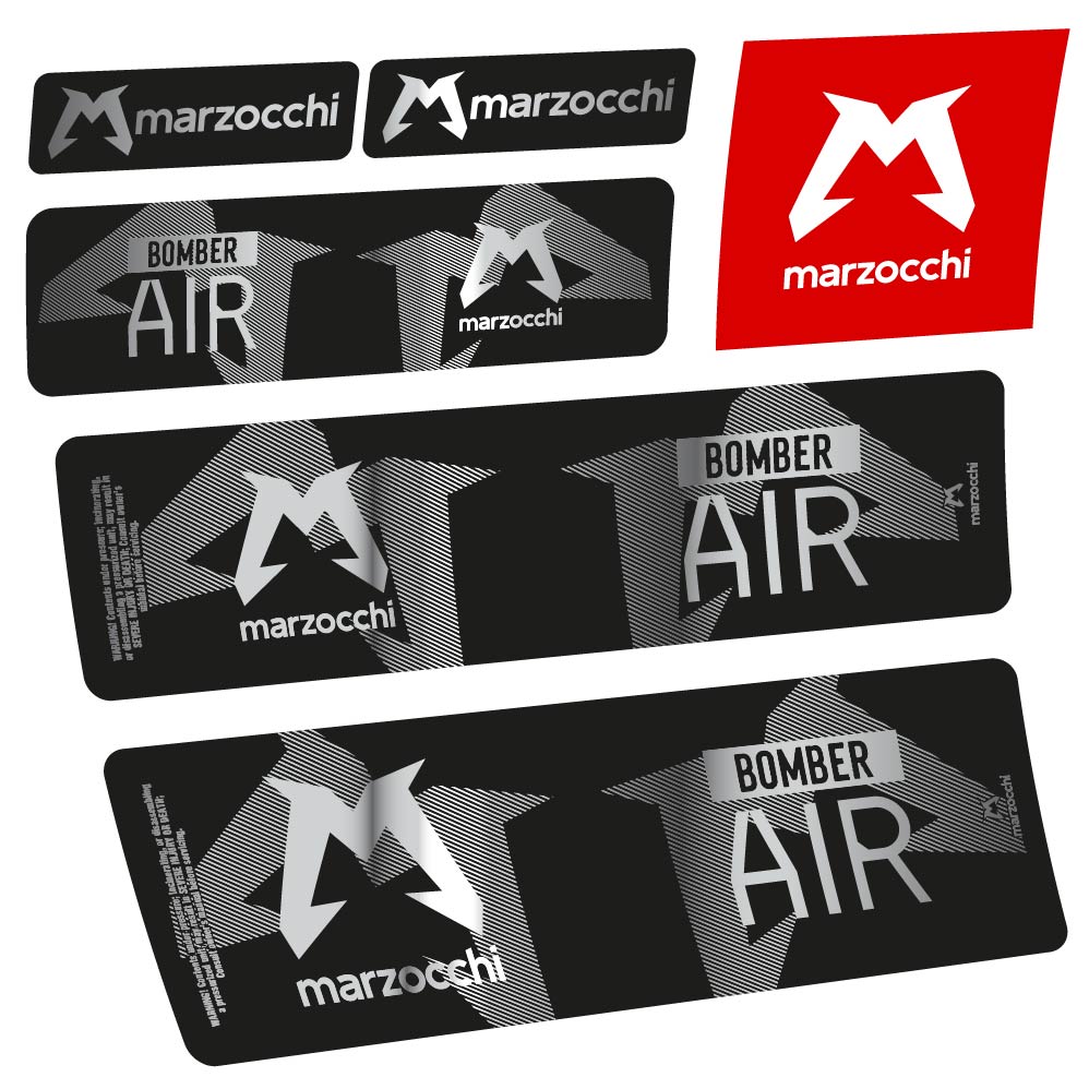 Autocollant Marzocchi Bomber Air 2023-2024, Amortisseur, Autocollant Vélo vinyle