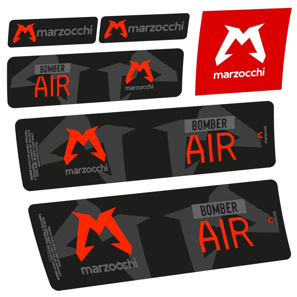 Autocollant Marzocchi Bomber Air 2023-2024, Amortisseur, Autocollant Vélo vinyle