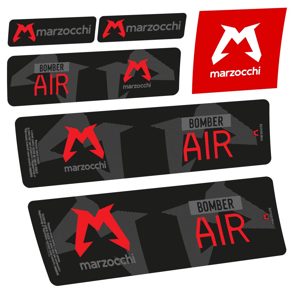 Autocollant Marzocchi Bomber Air 2023-2024, Amortisseur, Autocollant Vélo vinyle