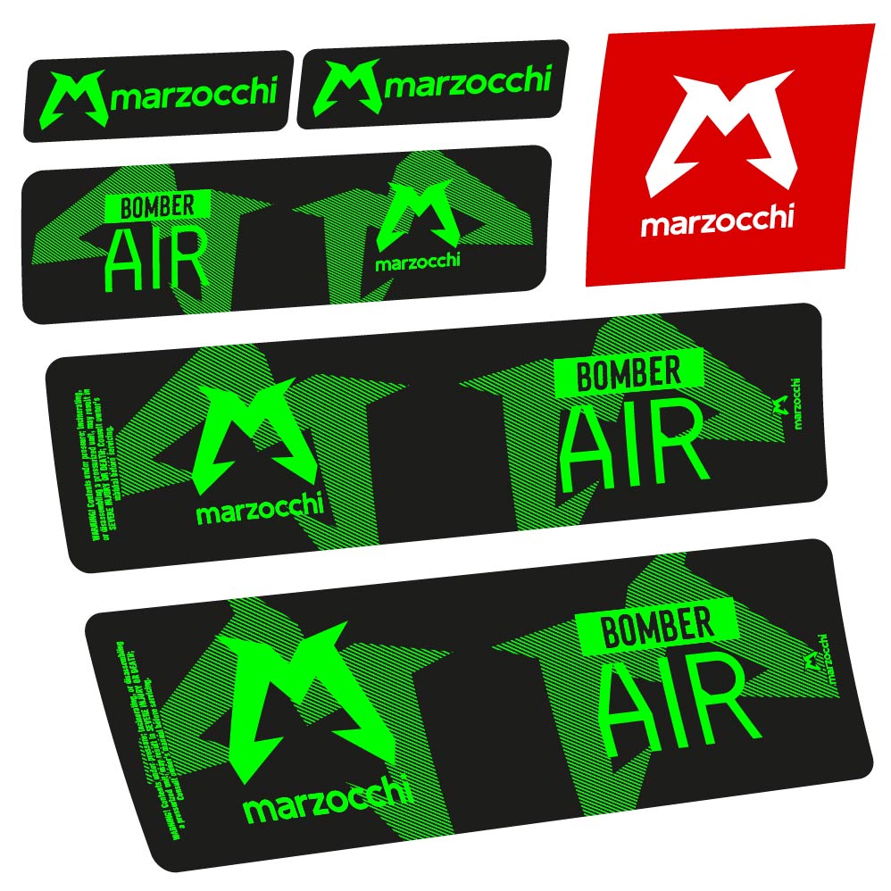 Autocollant Marzocchi Bomber Air 2023-2024, Amortisseur, Autocollant Vélo vinyle