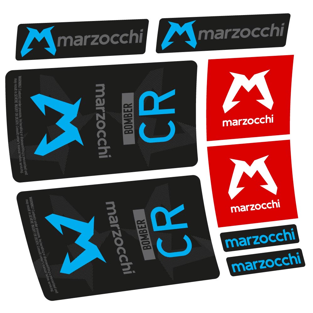 Autocollant Marzocchi Bomber CR 2023-2024, Amortisseur, Autocollant Vélo vinyle