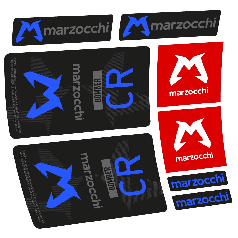Autocollant Marzocchi Bomber CR 2023-2024, Amortisseur, Autocollant Vélo vinyle
