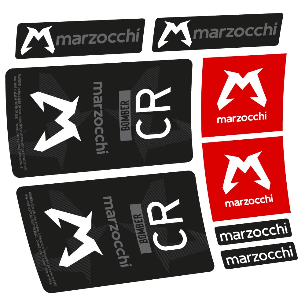 Autocollant Marzocchi Bomber CR 2023-2024, Amortisseur, Autocollant Vélo vinyle