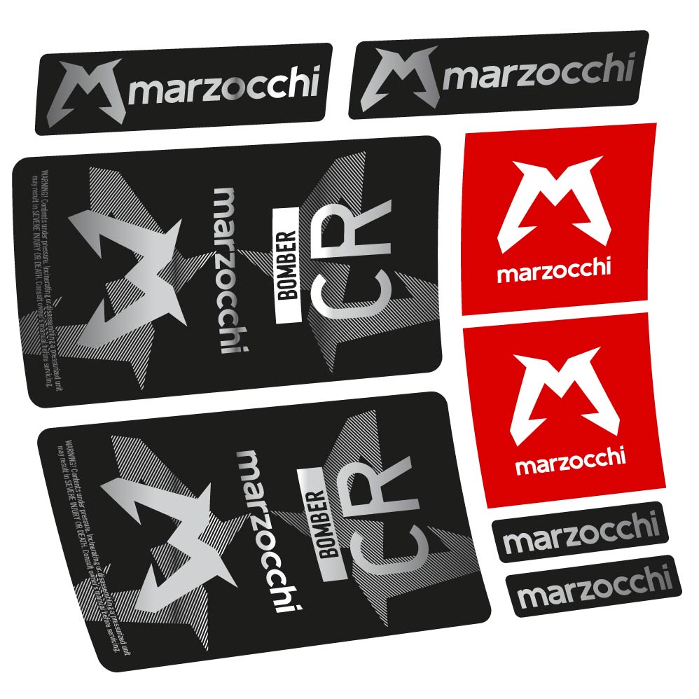 Autocollant Marzocchi Bomber CR 2023-2024, Amortisseur, Autocollant Vélo vinyle