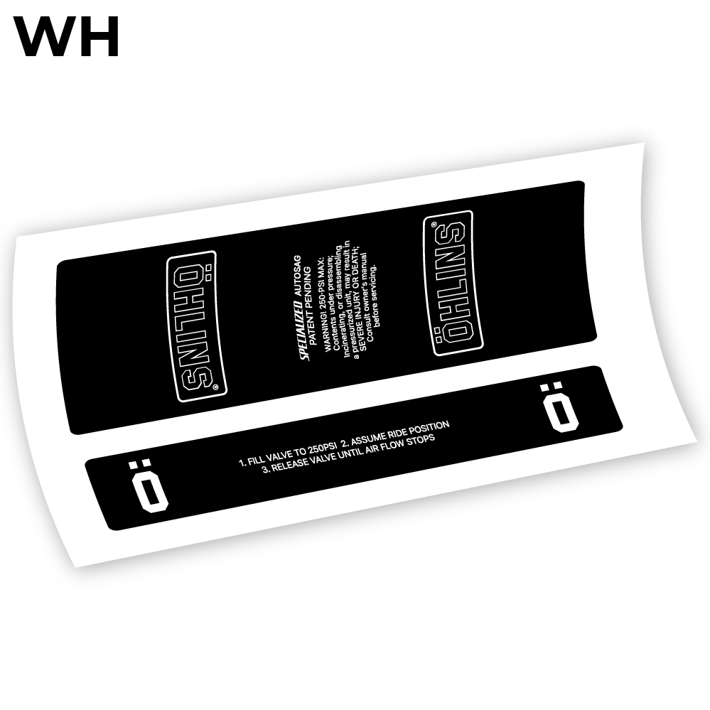 Ohlins STX22 Specialized 2015, autocollant Amortisseur Vinyle