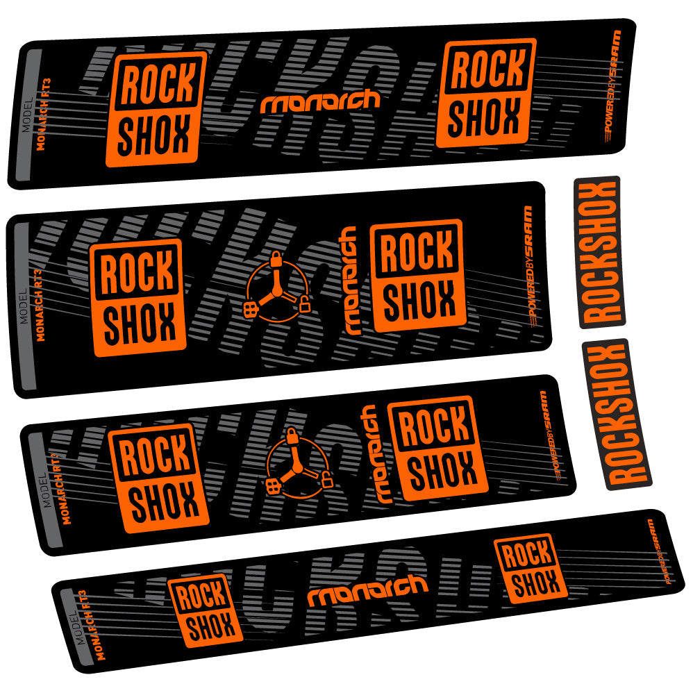 Autocollant Rock Shox Monarch RT3 2022, Amortisseur, Vinyle autocollant