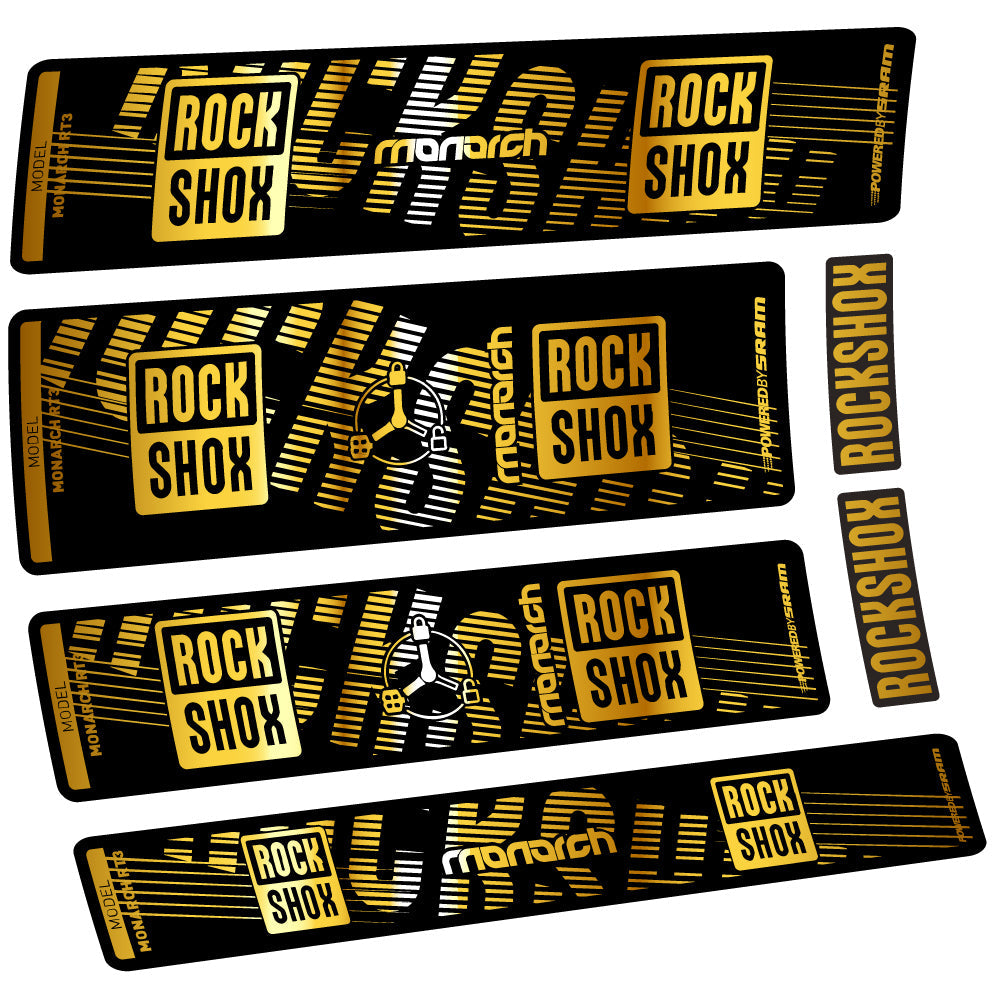Autocollant Rock Shox Monarch RT3 2022, Amortisseur, Vinyle autocollant