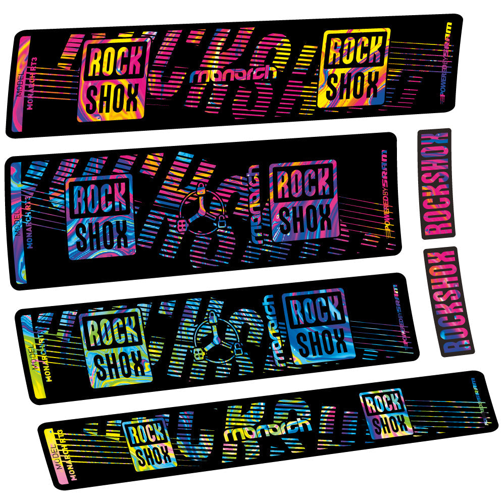 Autocollant Rock Shox Monarch RT3 2022, Amortisseur, Vinyle autocollant