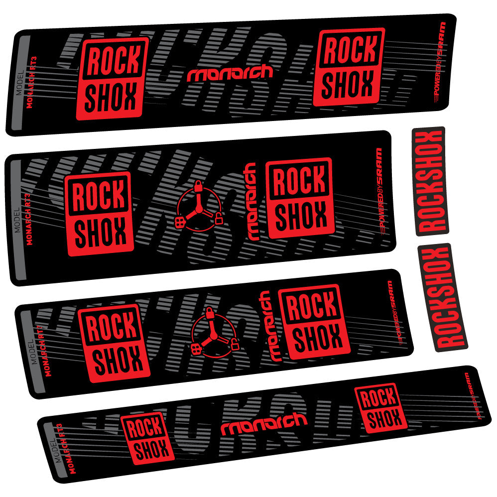 Autocollant Rock Shox Monarch RT3 2022, Amortisseur, Vinyle autocollant