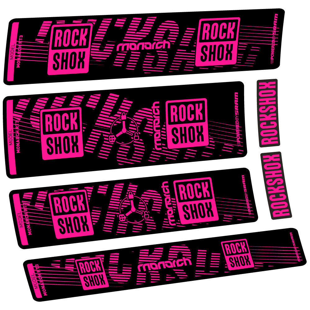 Autocollant Rock Shox Monarch RT3 2022, Amortisseur, Vinyle autocollant