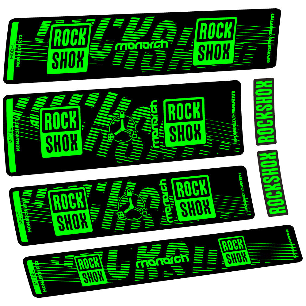 Autocollant Rock Shox Monarch RT3 2022, Amortisseur, Vinyle autocollant