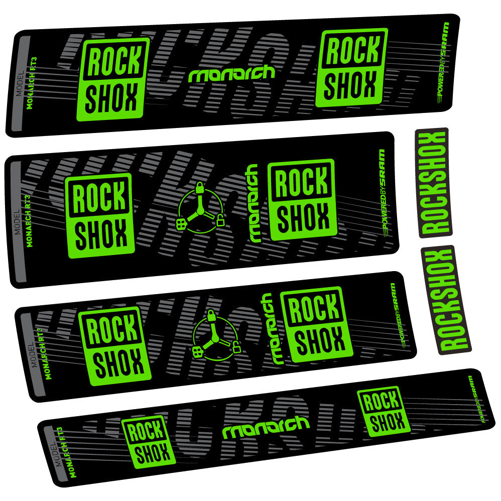 Autocollant Rock Shox Monarch RT3 2022, Amortisseur, Vinyle autocollant