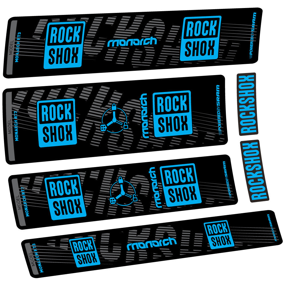 Autocollant Rock Shox Monarch RT3 2022, Amortisseur, Vinyle autocollant