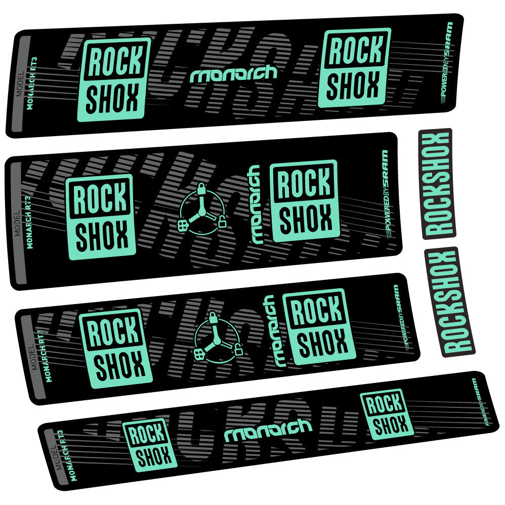 Autocollant Rock Shox Monarch RT3 2022, Amortisseur, Vinyle autocollant