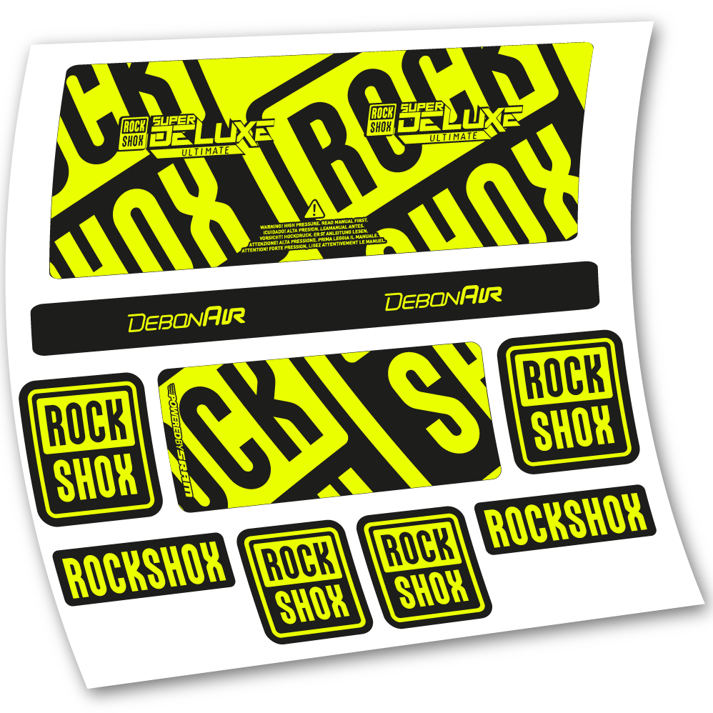Autocollant Rock Shox Super Deluxe Ultimate 2020, Amortisseur, vinyle autocollant