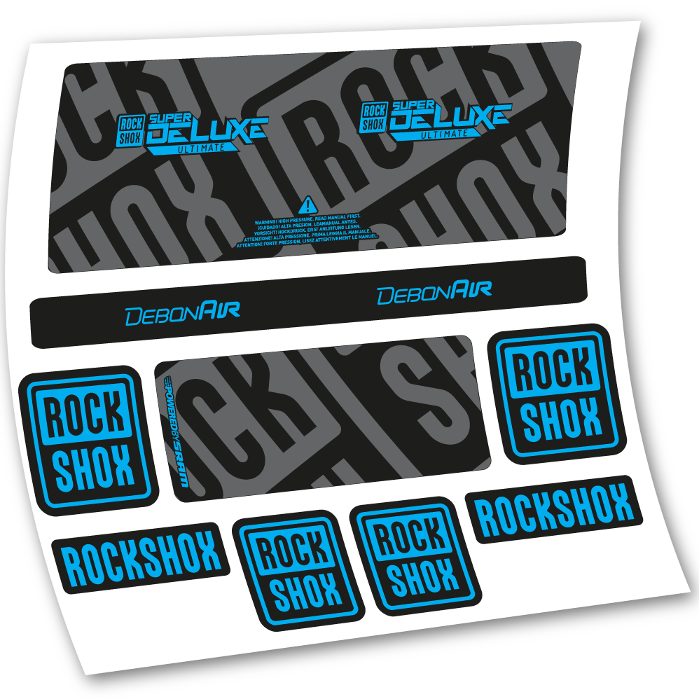 Autocollant Rock Shox Super Deluxe Ultimate 2020, Amortisseur, vinyle autocollant