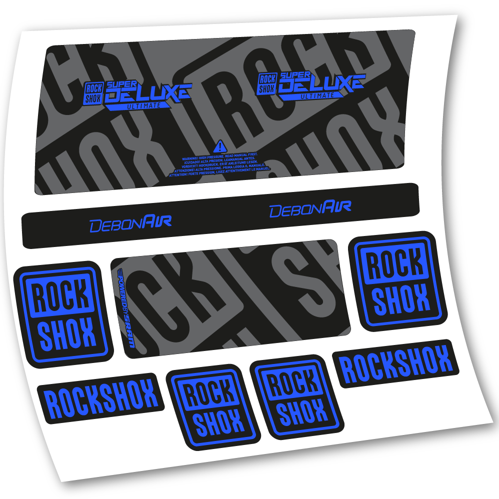 Autocollant Rock Shox Super Deluxe Ultimate 2020, Amortisseur, vinyle autocollant