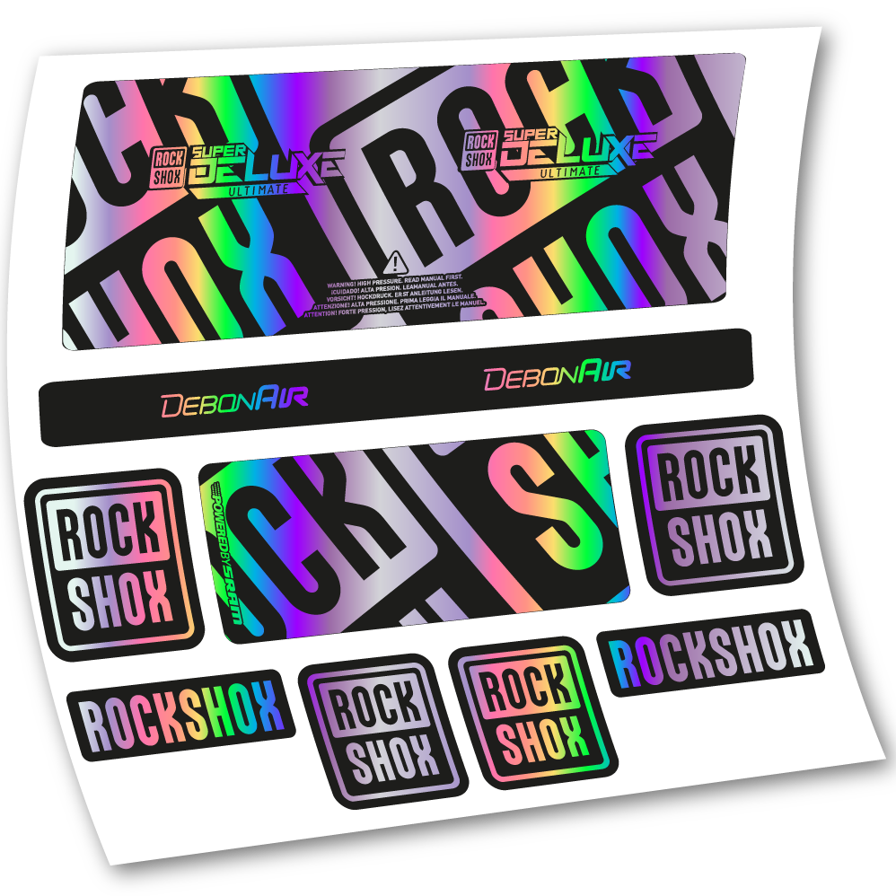 Autocollant Rock Shox Super Deluxe Ultimate 2020, Amortisseur, vinyle autocollant
