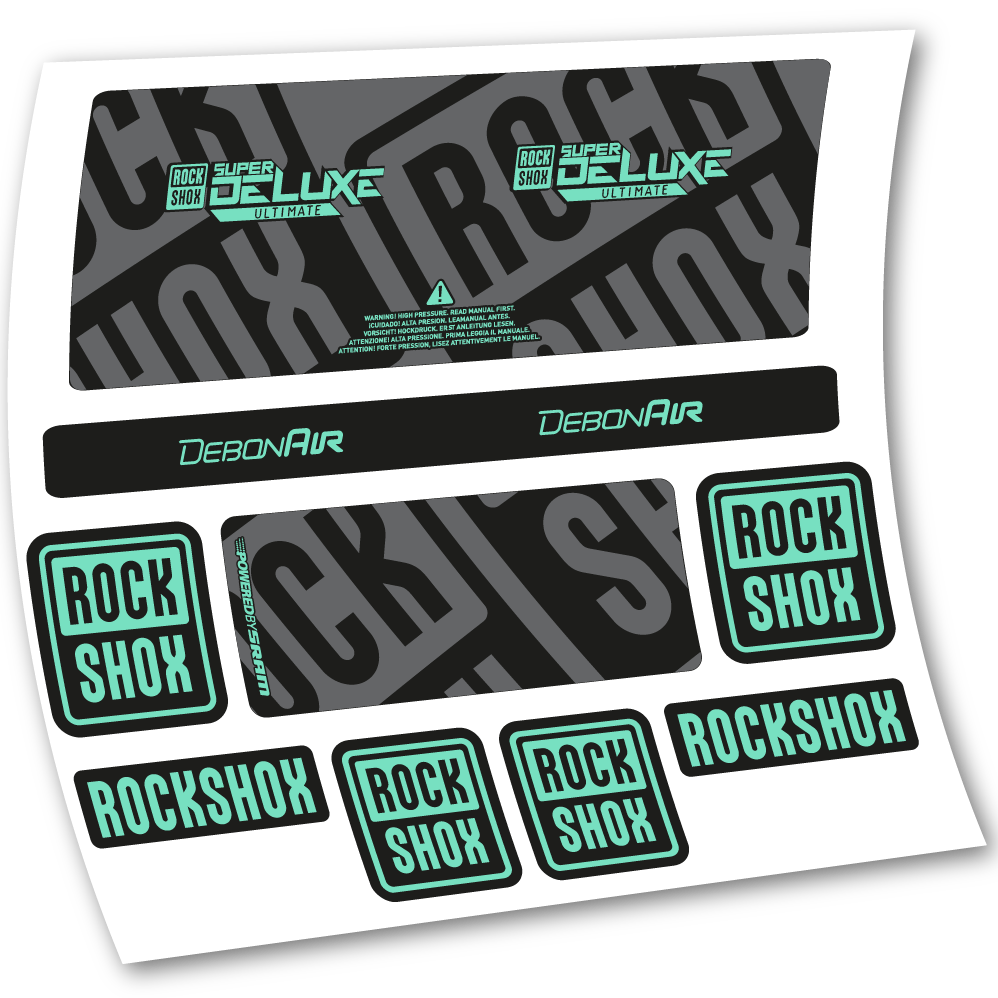 Autocollant Rock Shox Super Deluxe Ultimate 2020, Amortisseur, vinyle autocollant