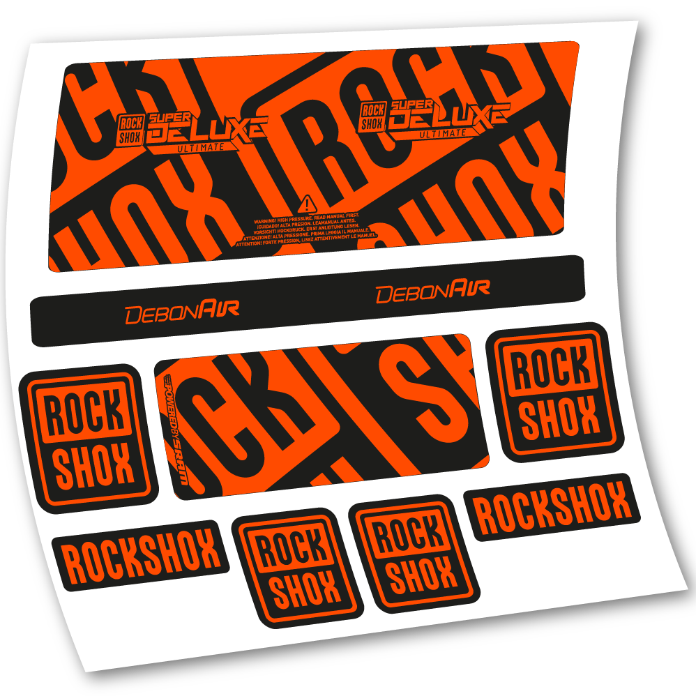 Autocollant Rock Shox Super Deluxe Ultimate 2020, Amortisseur, vinyle autocollant