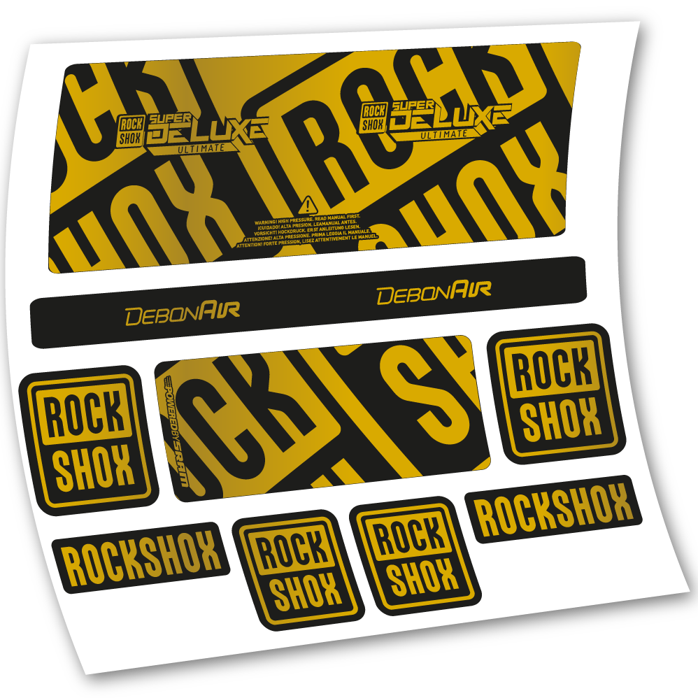 Autocollant Rock Shox Super Deluxe Ultimate 2020, Amortisseur, vinyle autocollant