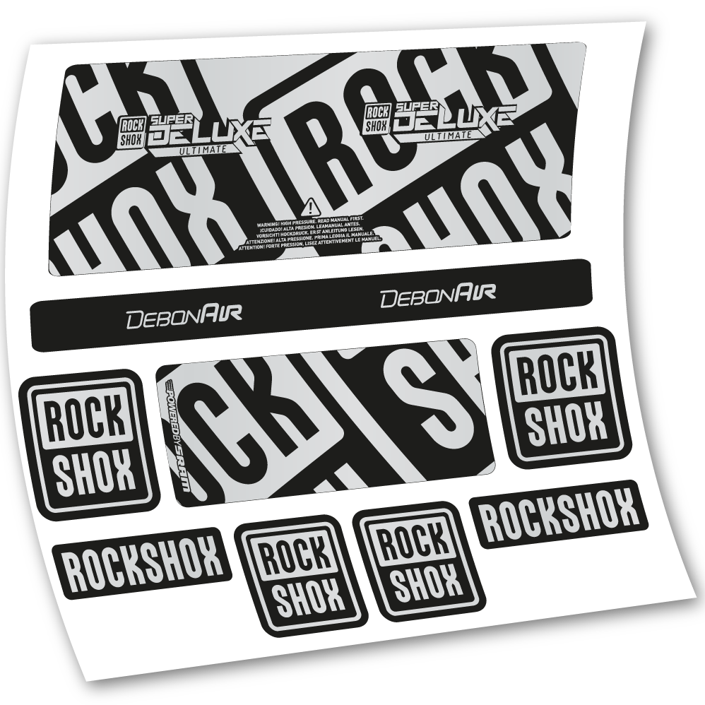 Autocollant Rock Shox Super Deluxe Ultimate 2020, Amortisseur, vinyle autocollant